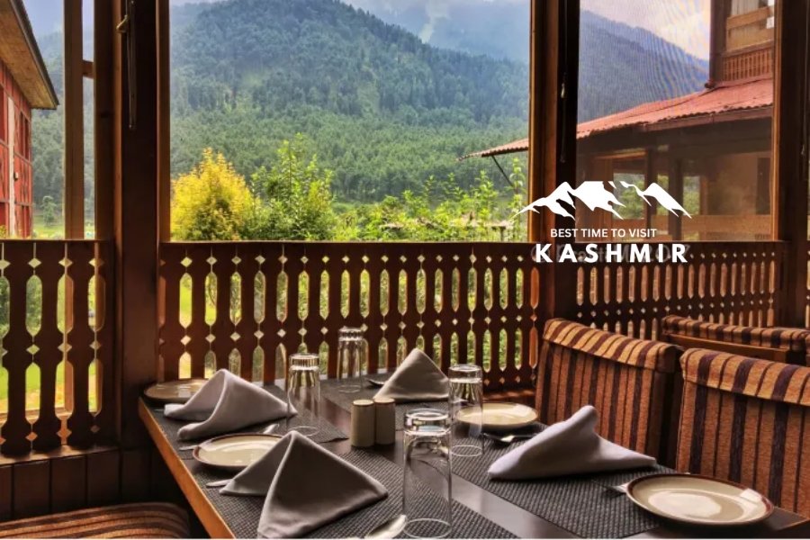 cafes in Pahalgam with mountain views